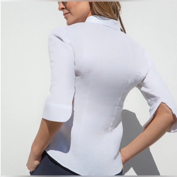 Amina Rubinacci White Blouse Size S/30 - Picture 3 of 12